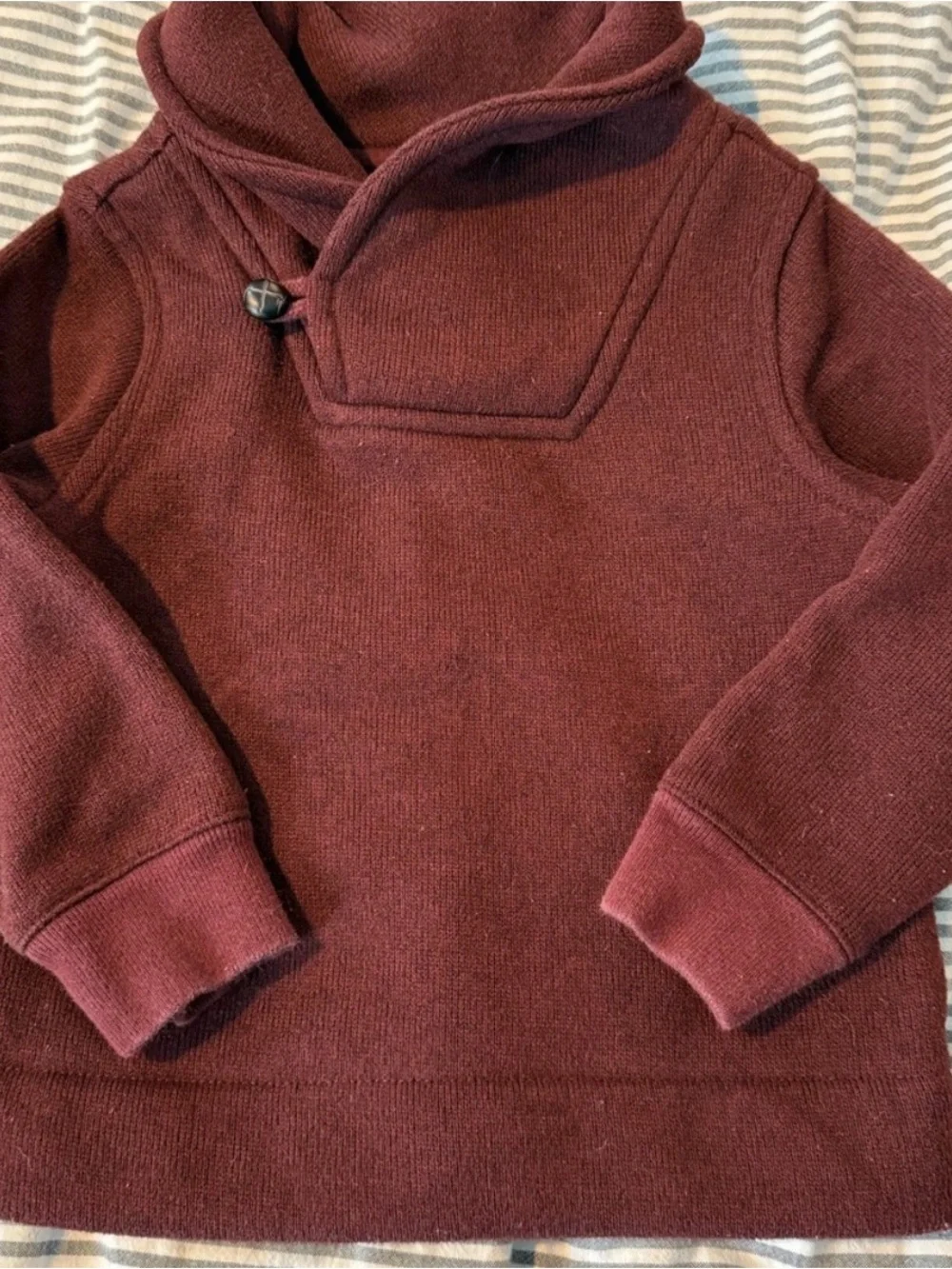 Oshkosh B’gosh Shawl Collar Knit Sweater in Burgundy